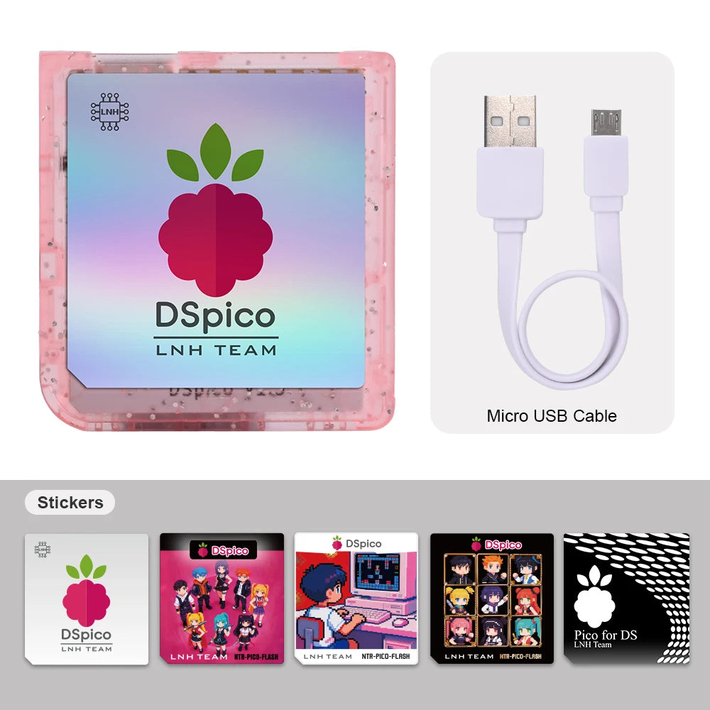 Colorful RP2040 Dspico Game Card Reader MicroUSB White PCBA for Nintendo NDS NDSL DSi 3DS NEW 3DS XL Consoles