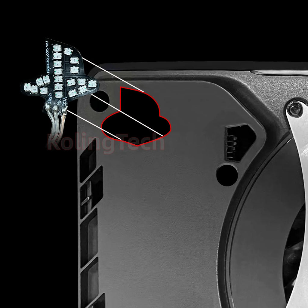 RGB Logo LED Light for PS5 Slim/Pro Console Illuminated LED 