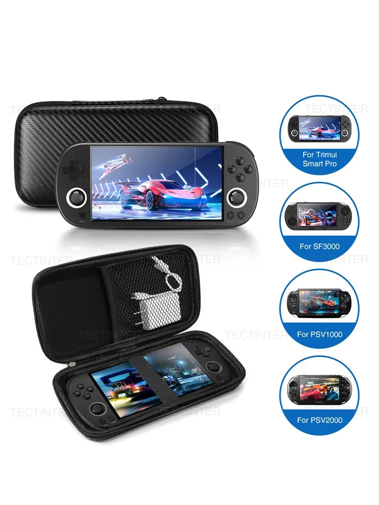Carrying Case+Screen Protector For R36S Game Console Travel 