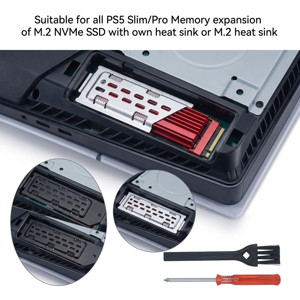 SSD Heatsink Dust Cover For PS5 Slim/Pro Console M.2 SSD Ext