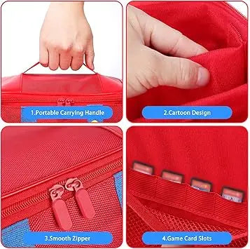 Suitable for Switch 2 Full Set Storage Red/Blue Travel Stora