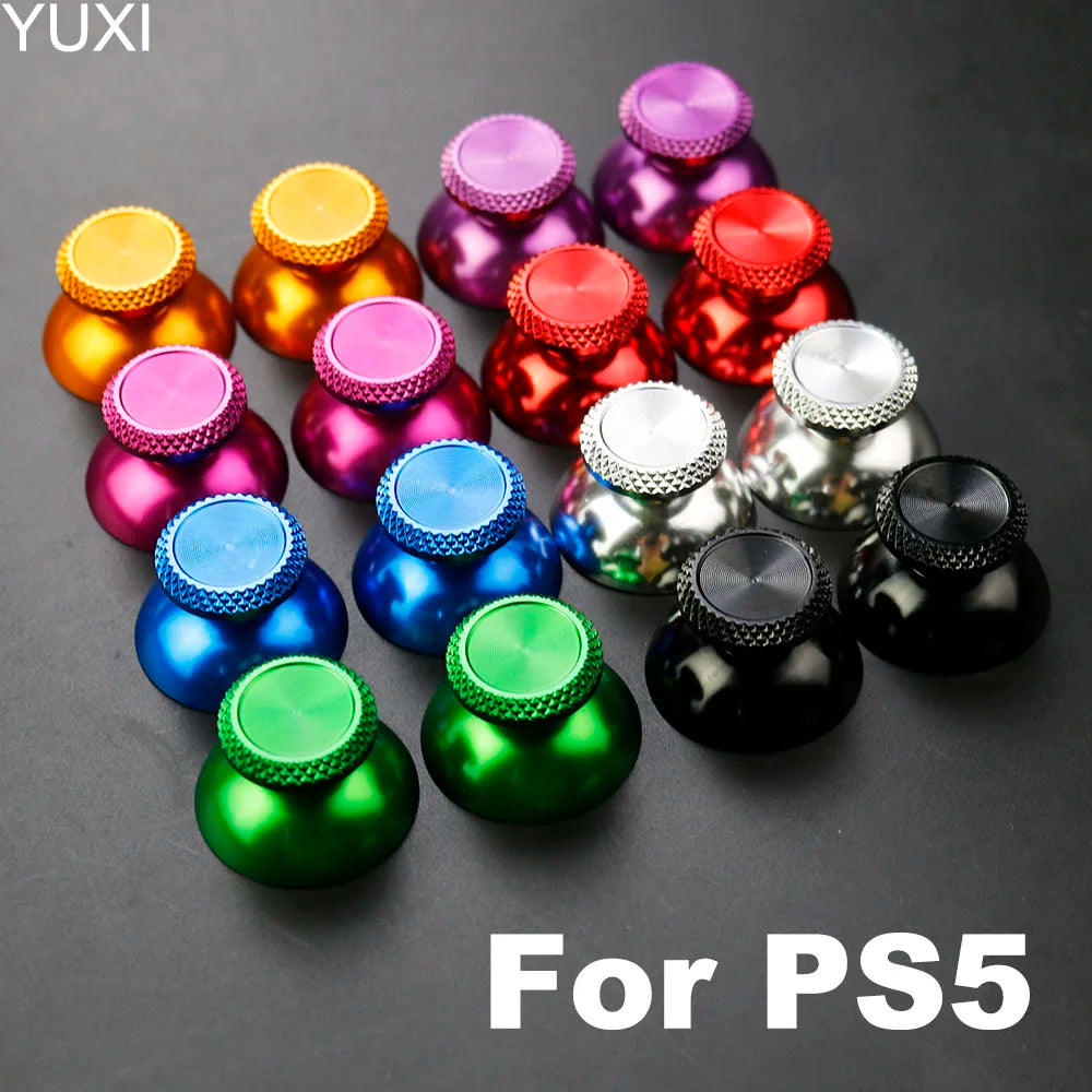 YUXI 2PCS Metal Analog Joystick Thumb Stick Grip Cap Replace
