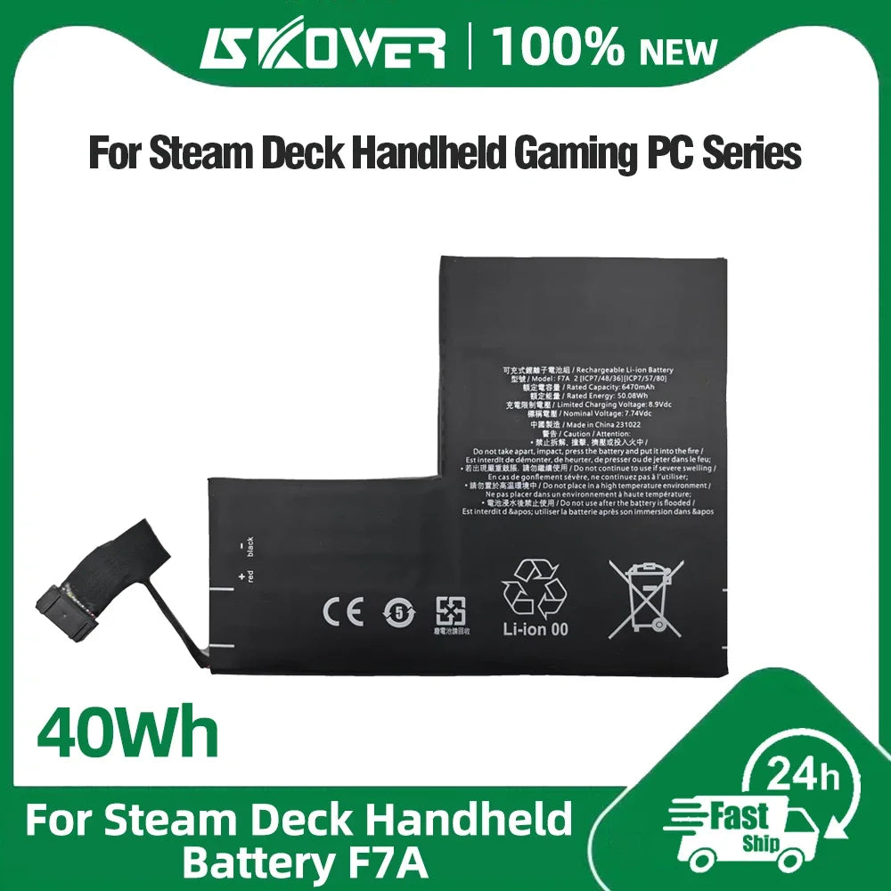 High Capacity F7A Lithium Battery for Steam Deck Console Han