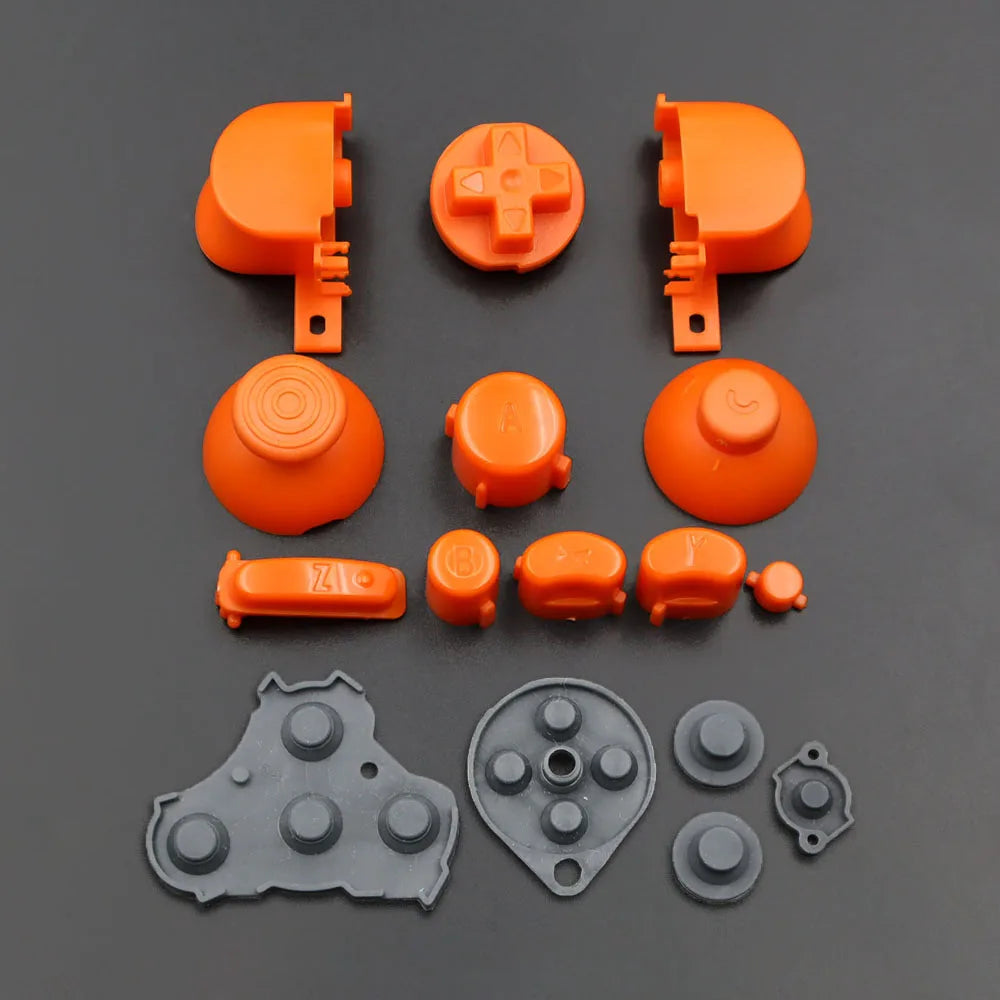 1Set Button For GameCube NGC Gamepad Power ON OFF Key A B X Y L R D Pads Mod Kit Silicone Pads Rubber Conductive Button