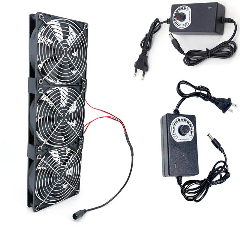 120mm 3000RPM Fan Cooling With Controller 12cm 12V 220V Btc 