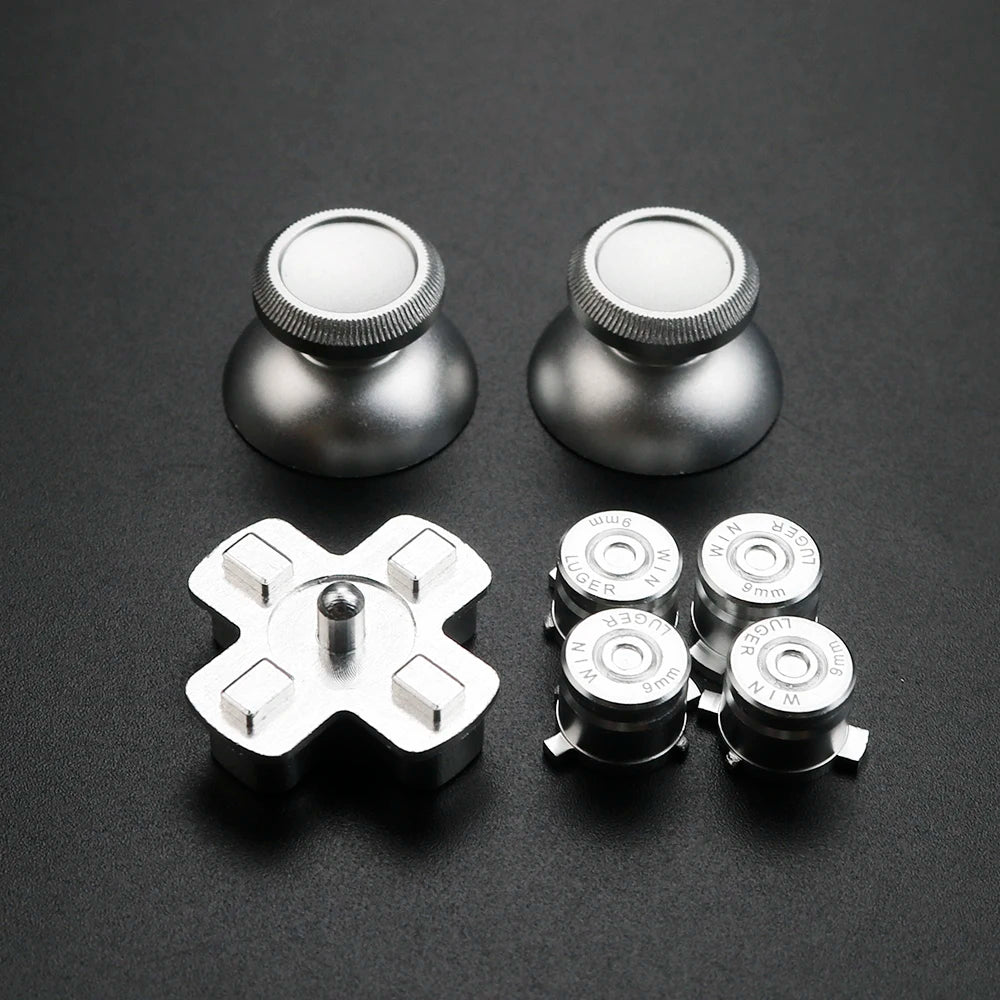 Metal Dpad ABXY Buttons for PS4 Controller Custom Replacement Aluminum Analog Stick Joystick for PS4 Game Accessories