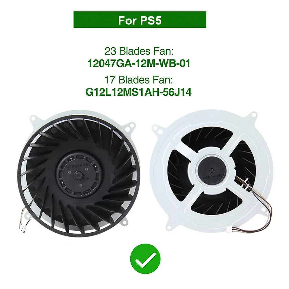 17 / 23 Blades Inner Cooler Fan For PS5 Console Replacement 