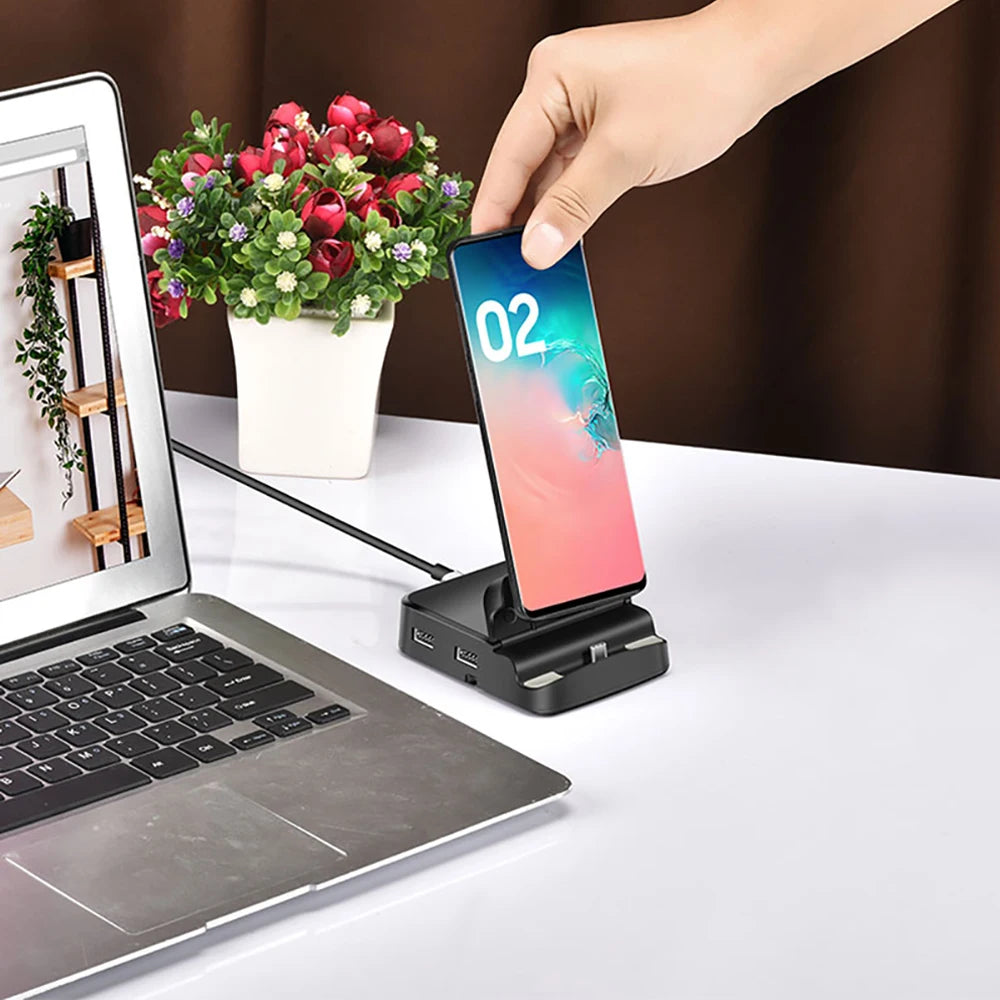 8 In 1 Type C HUB Docking Station Phone Stand Dex Pad Statio