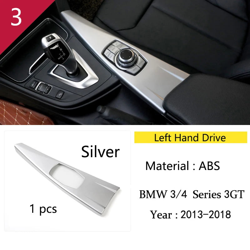 For BMW 3 4 Series 3GT F30 F32 F34 Car Styling interior Gearshift AC CD button Panel Door Armrest Decoration Cover Trim Sticker