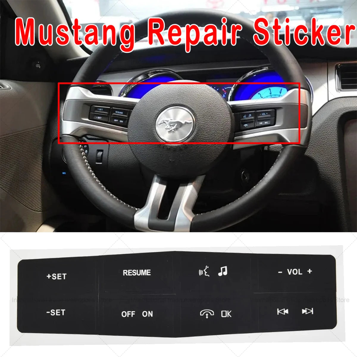 Car Steering Wheel Control Button Repair Decals Sticker Fit 