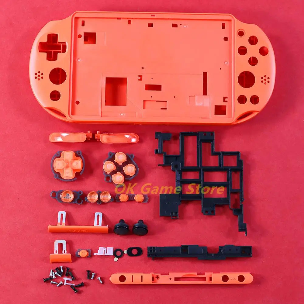 1set Housing Shell Cover For PSV2000 PSV 2000 Full Sets Front Faceplate Case with Buttons Kit for PSVITA 2000 Slim Console