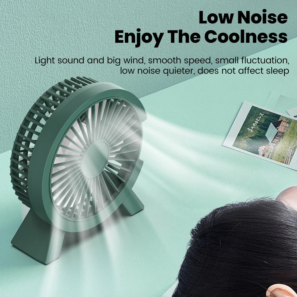 Elough Desk Fan Portable USB Mini Portable Camping Fan Home 