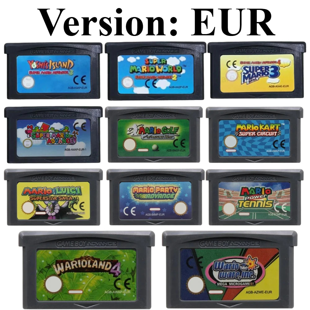 Series GBA Game Cartridge Super Advance Kart Party Luigi War