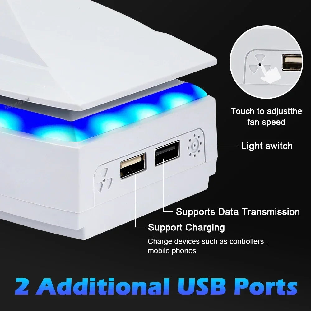 New Top Dust-proof Heat Dissipation Fan for PS5 Slim Console