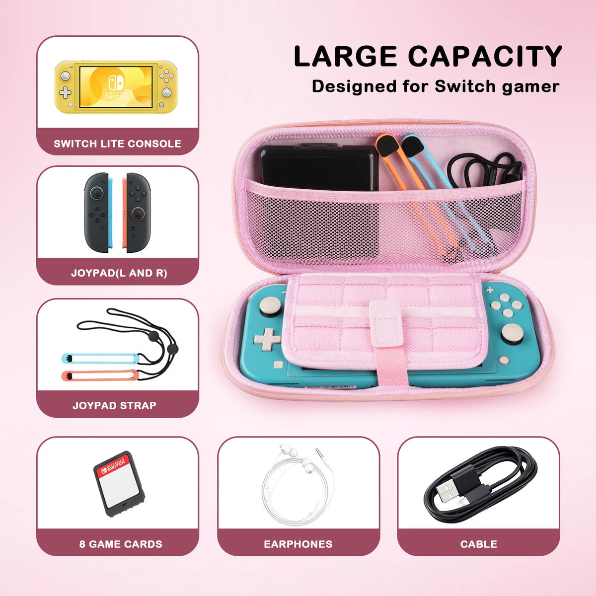 PU Waterproof Pouch Case Storage Traveling Cover Box for Swi