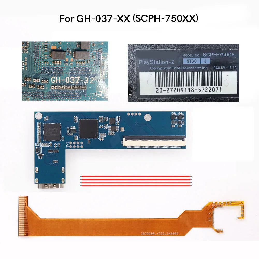 Hispeedido For PS2 Slim Digital to Digital HDMI Kit For PS2 Slim Console Digital HDMI Mod Kit Need Soldering Skill
