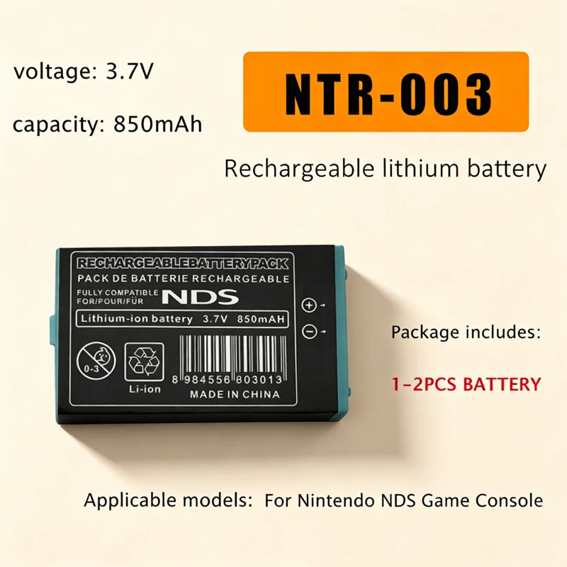 NTR-003 NTR003 Battery 3.7V 850mAh Rechargeable Lithium Ion 