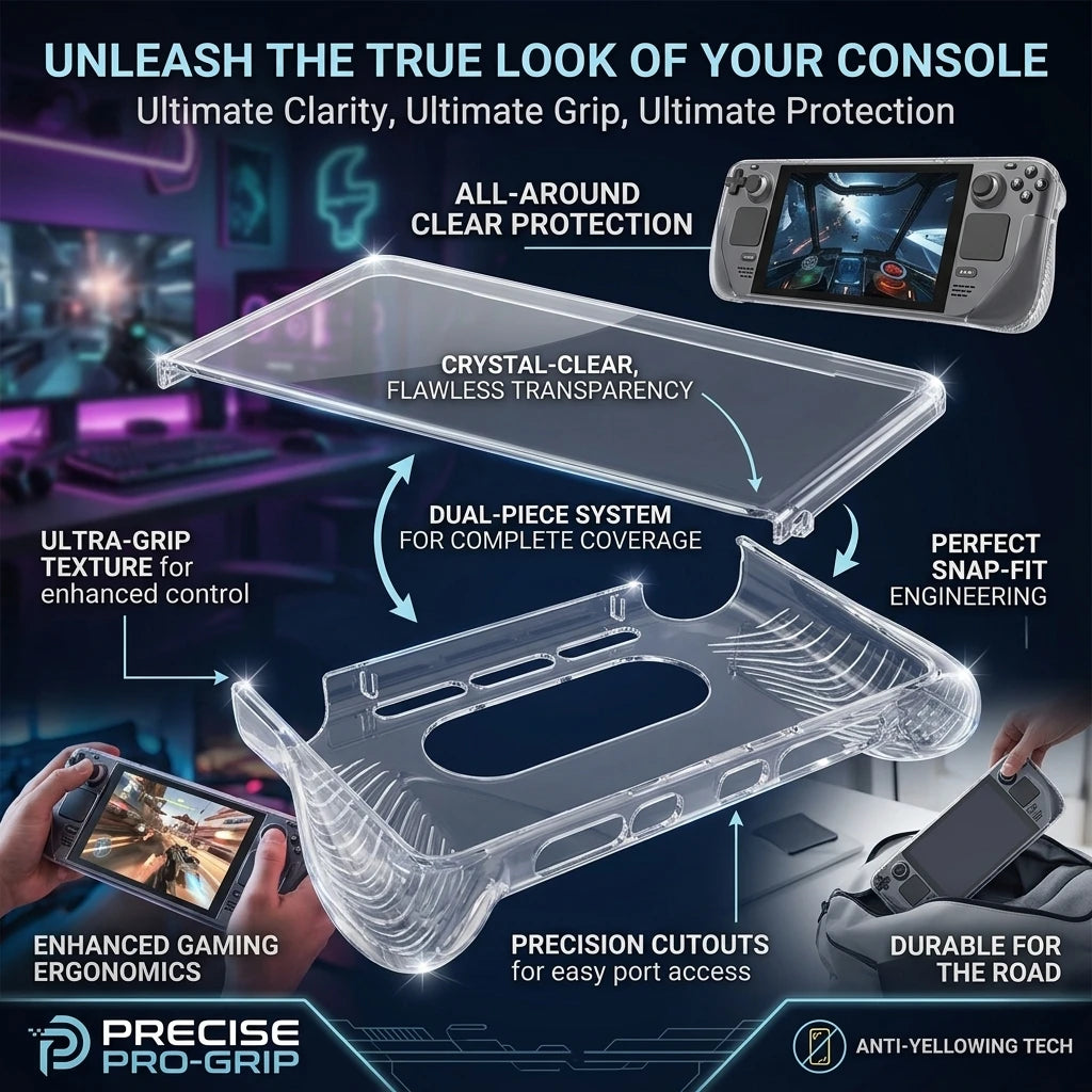 For AYN THOR Odin Transparent TPU Protective Flip Case for H