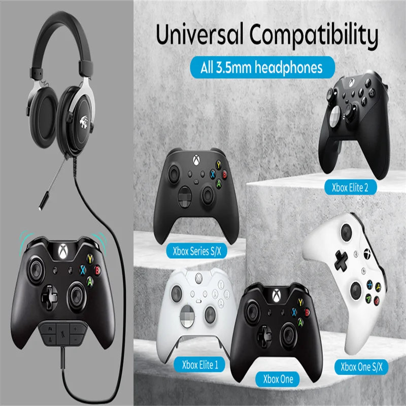 Stereo Headset Adapter for Xbox One & Xbox Series X S Contro