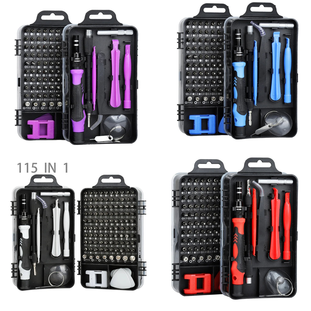115Pcs Precision Screwdriver Set Electronic Repair Tool Kit 