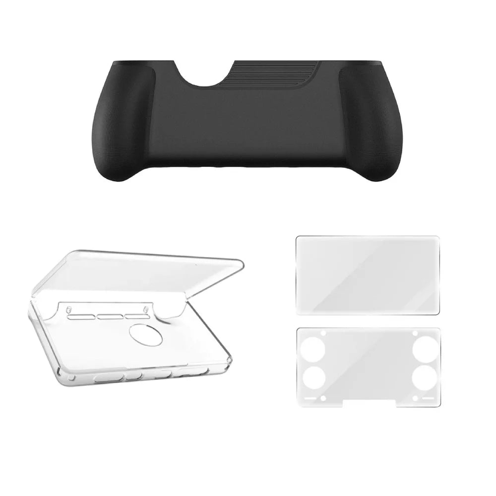 For AYN THOR Transparent Protective Soft TPU Case New Dual Screen Flip Up Handheld Shell Game Console Anti-Fall Case Shell Grip