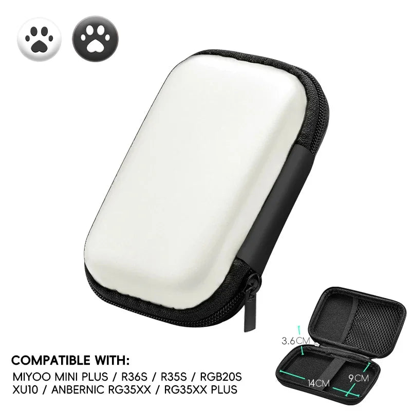 Data Frog EVA Protective Bag For R36S RG35XX R35S Miyoo Mini Plus Retro Handheld Game Console Hard Shell Cover Carry Case