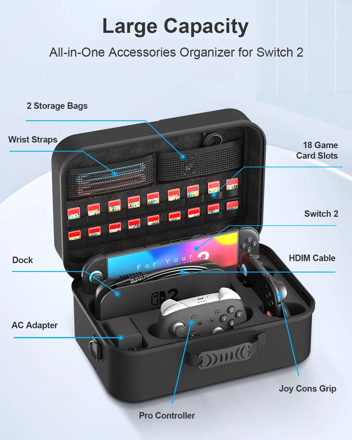 Suitable for Switch 2 Game Console Storage Box Shoulder Cros