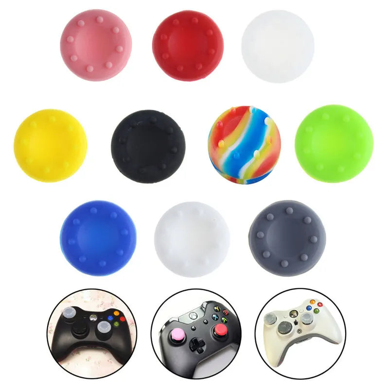 10pcs For PS5 PS3 PS4 XBOX 360 Rubber Silicone Cap Analog Co