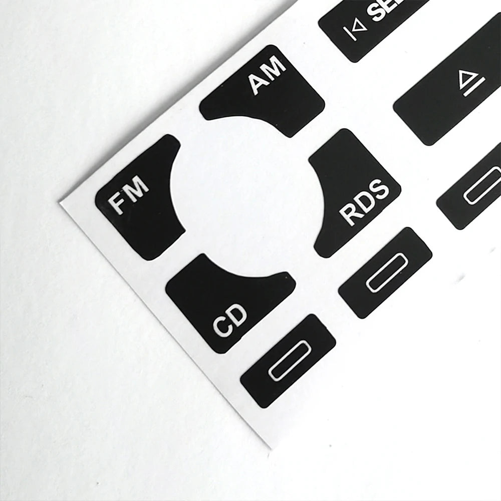 Car Styling Repair Stickers Radio Stereo Worn Peeling Button