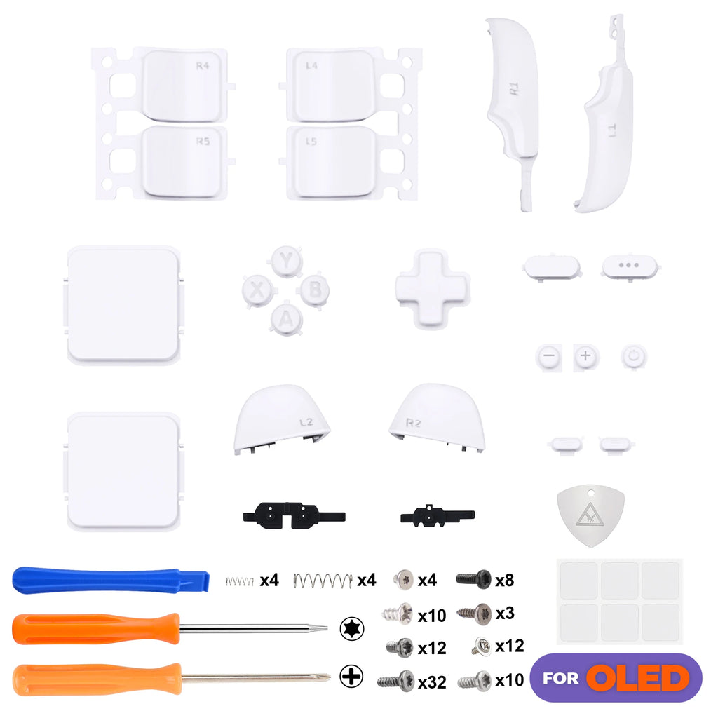 eXtremeRate Replacement Full Set Buttons for Steam Deck OLED DIY Custom ABXY D-pad Trackpad Bumpers Triggers Buttons with Tools