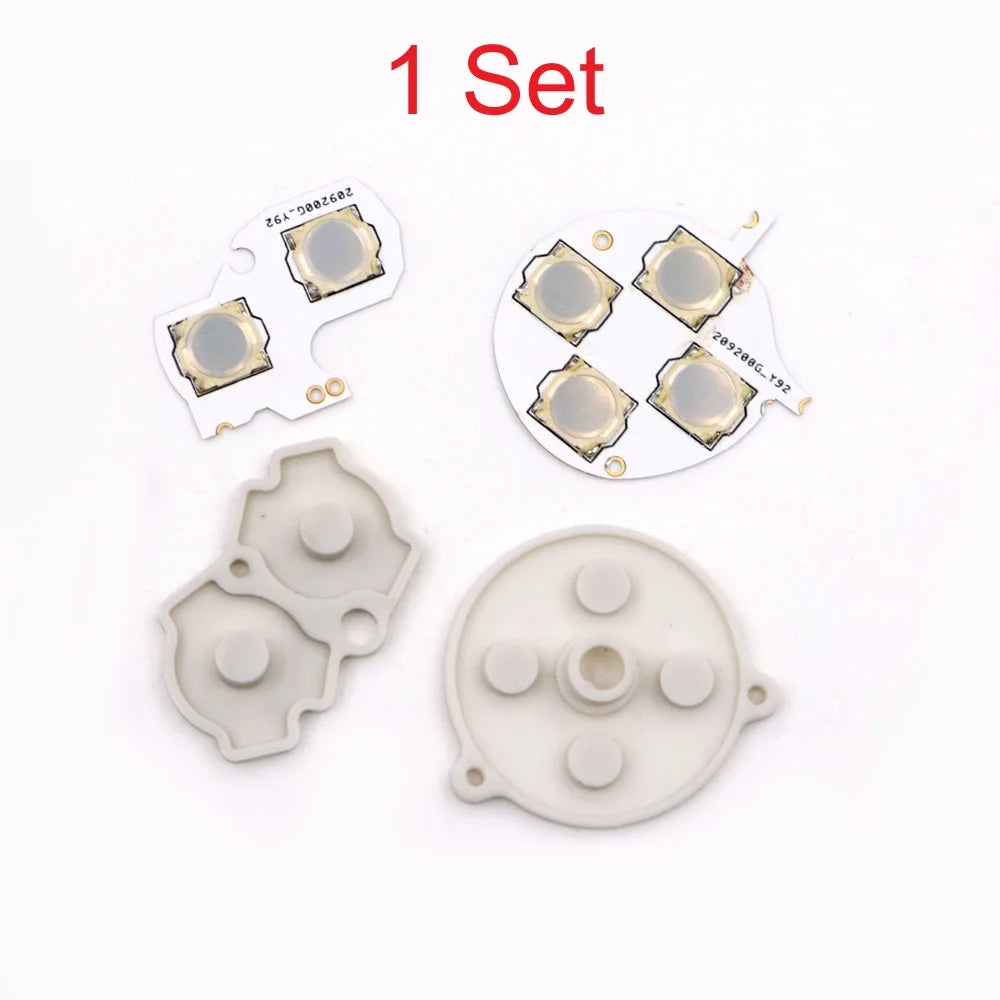 For GBA Clicky Tactile Button Kit Mod Switches & Membranes for Gameboy Advance Console Motherboard Buttons conductive Pads
