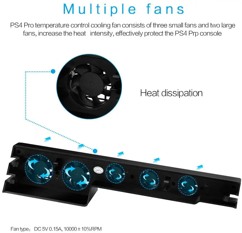 Cooling Fan Cooler DC 5V For Sony PS4 Pro Slim Game Console 