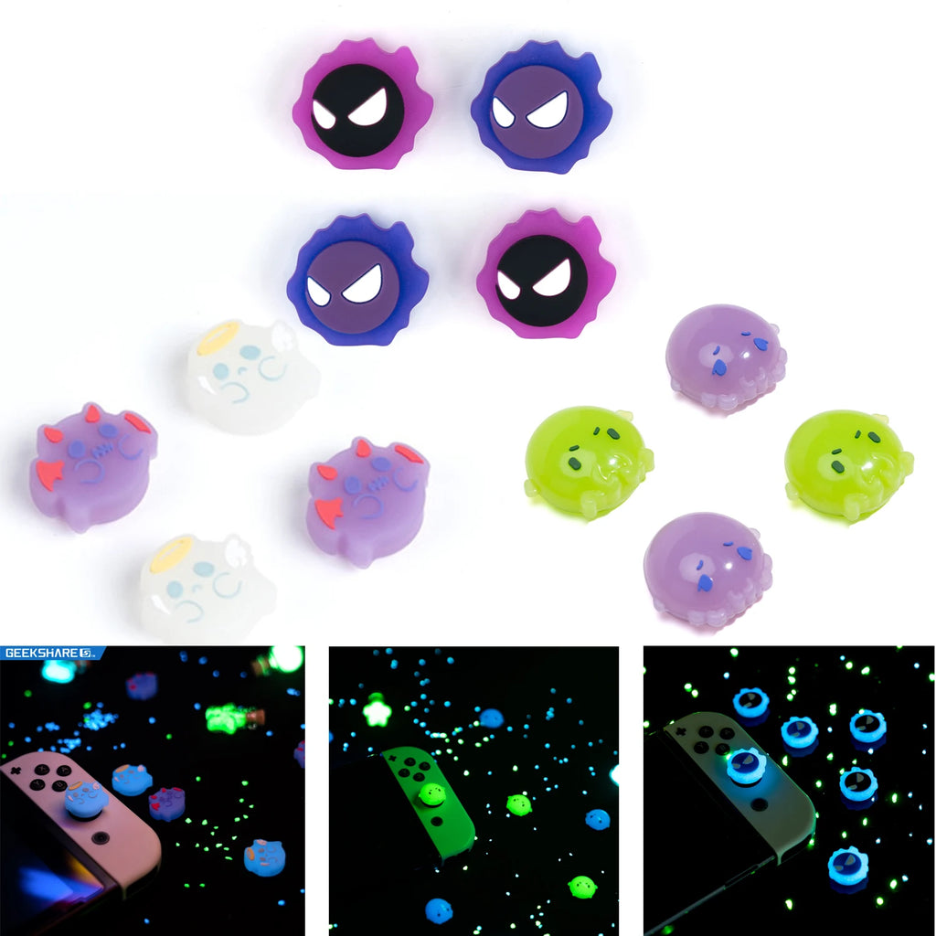 Luminous Angel Ghost Silicone Soft Thumb Stick Grip Cap Joys