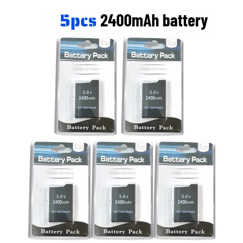2400/3600mAh Lithium Battery For PSP-2000 PSP-3000 PSP-3004 Slim Game Console Long Lasting Safe Replacement Battery