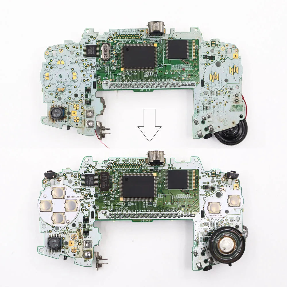 For GBA Clicky Tactile Button Kit Mod Switches & Membranes f