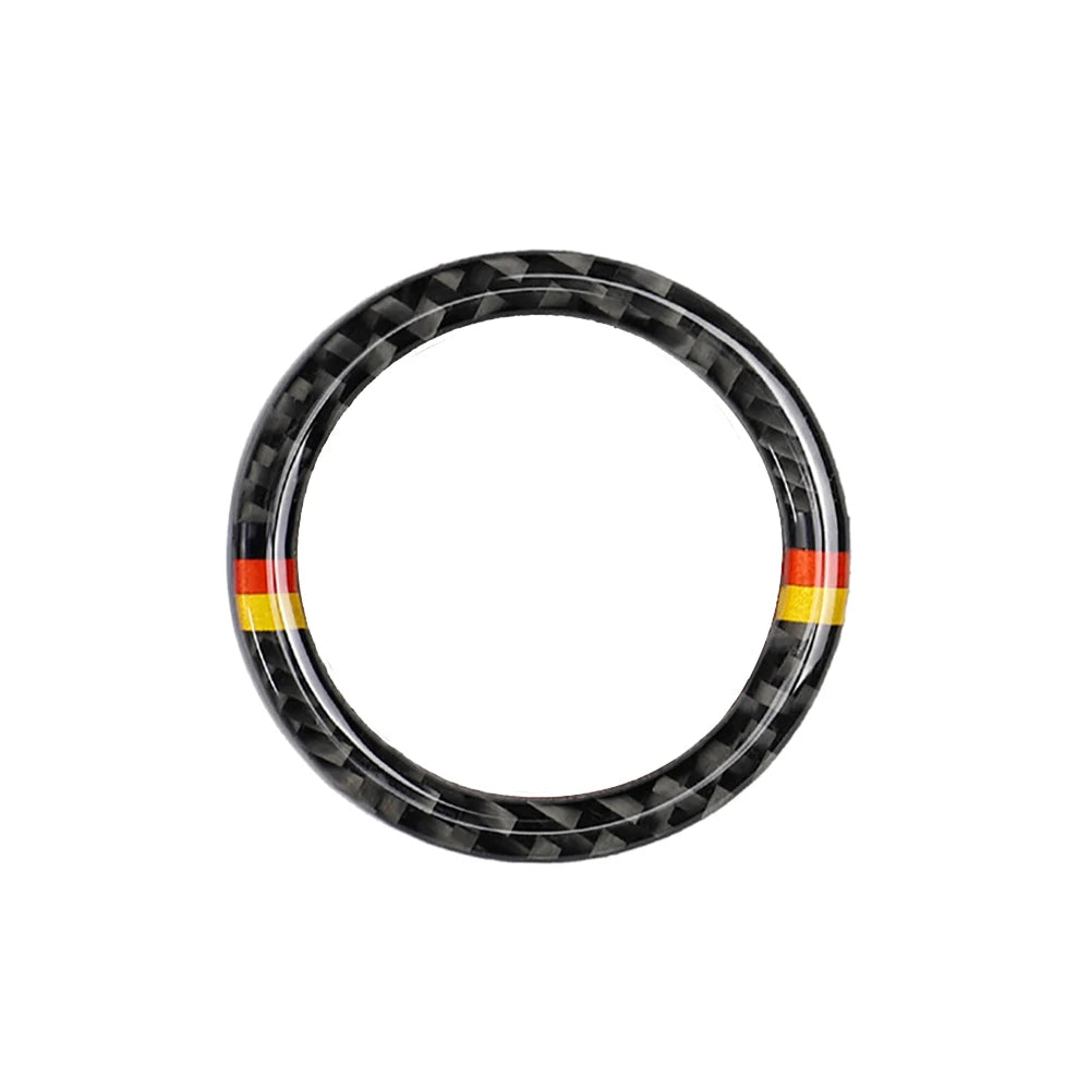Real Carbon Fiber for Mercedes Benz W204 W205 W212 C E Class Car Engine Start Stop Button Trim Ring Sticker Interior Accessories