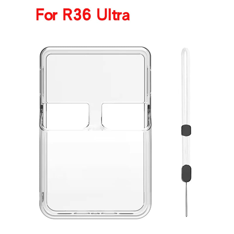 TOFON Transparent protective case For R36 Ultra game console storage bag EVA shell resistant scratch resistant screen film