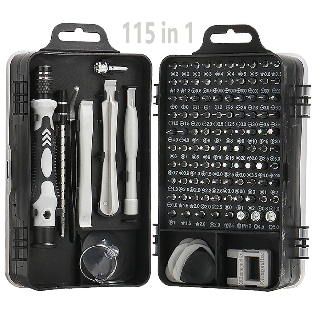 115Pcs Precision Screwdriver Set Electronic Repair Tool Kit Suitable for Iphone Computers Pc Laptops Mobile Phones Mac Tablets Home Diy Game Consoles Glasses Watches Doorbells Etc