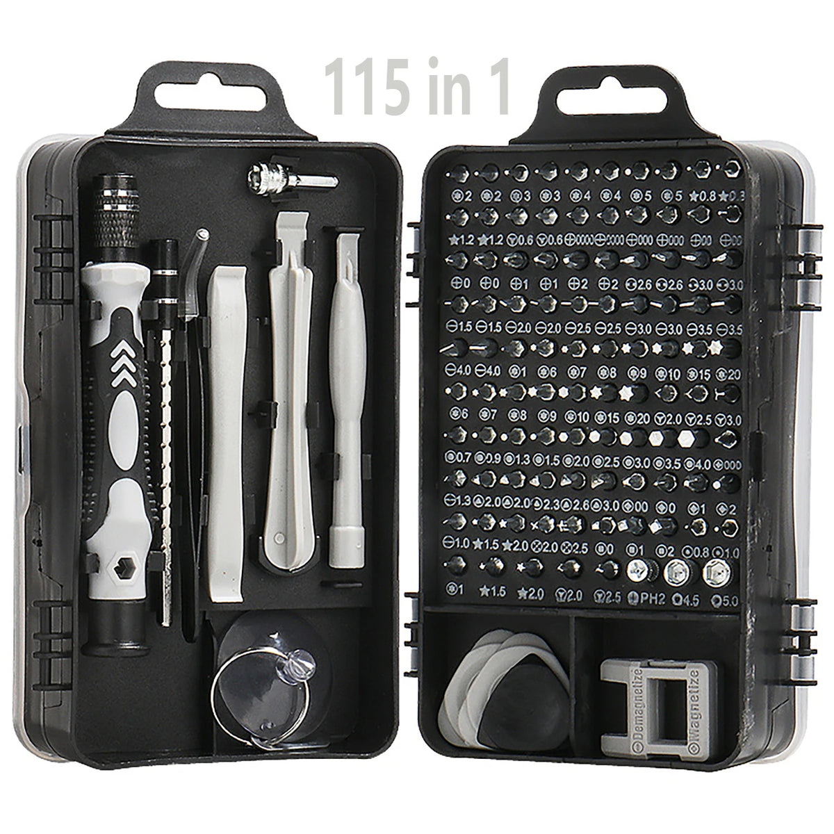 115Pcs Precision Screwdriver Set Electronic Repair Tool Kit Suitable for Iphone Computers Pc Laptops Mobile Phones Mac Tablets Home Diy Game Consoles Glasses Watches Doorbells Etc