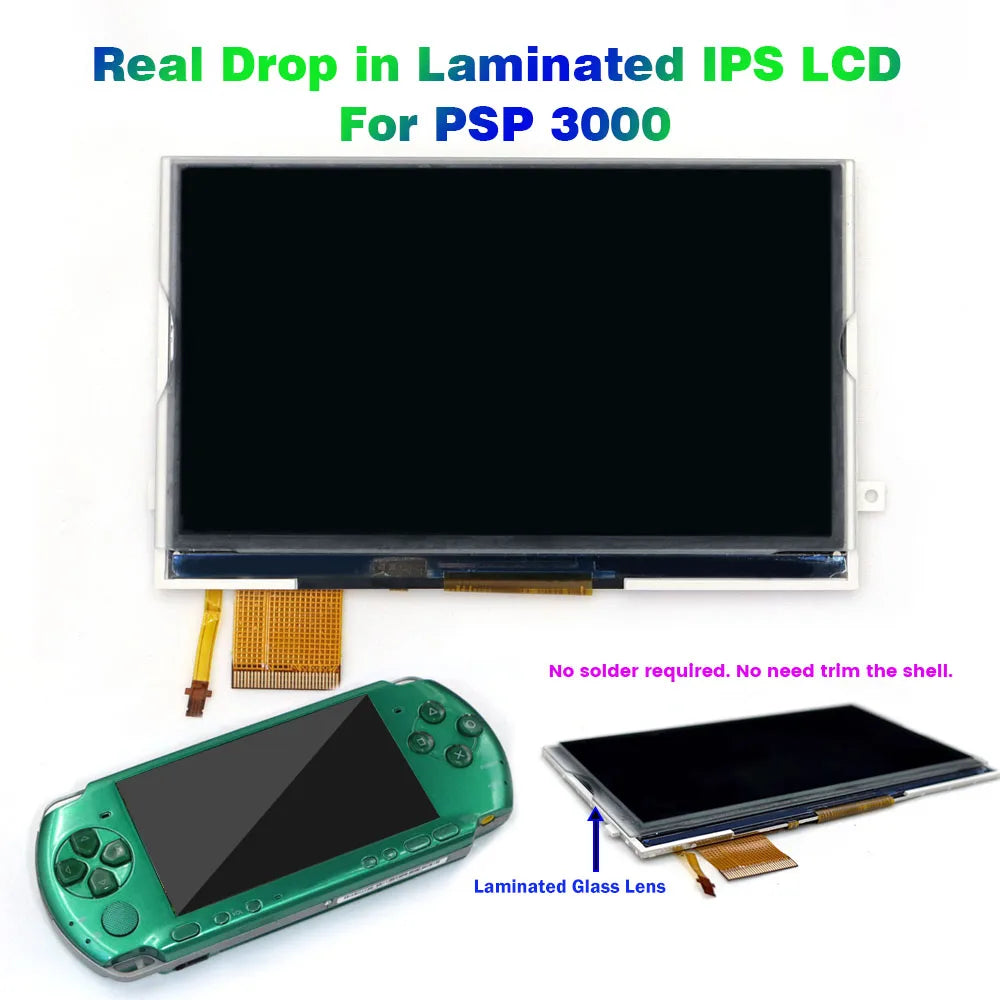 HISPEEDIDO New IPS LCD Screen For PSP3000 Game Console For P