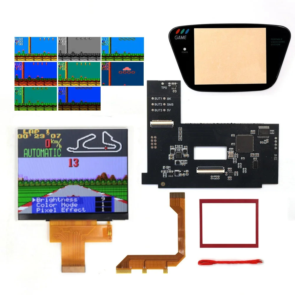 For Sega GG LCD Highlight Screen Kit 3.5 640 480 Retro Pixel