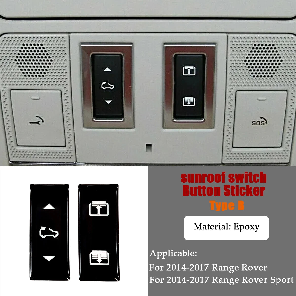 For Range Rover Sport Button Covers Vogue Interior Stickers for Land Rover Discovery 5 Climate Steering Wheel Refurbishment