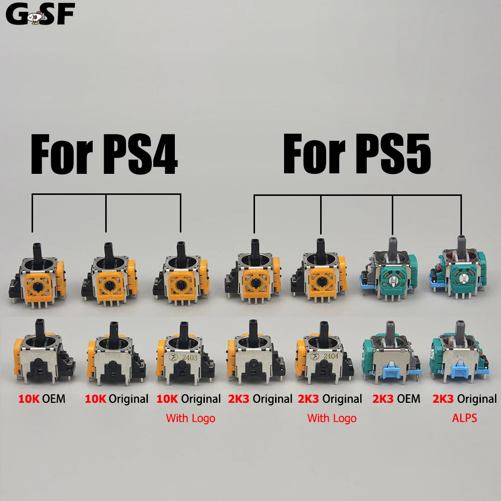 2PCS Joysticks Replacement for PS5 PS4 Controller 2K3 10K Oh