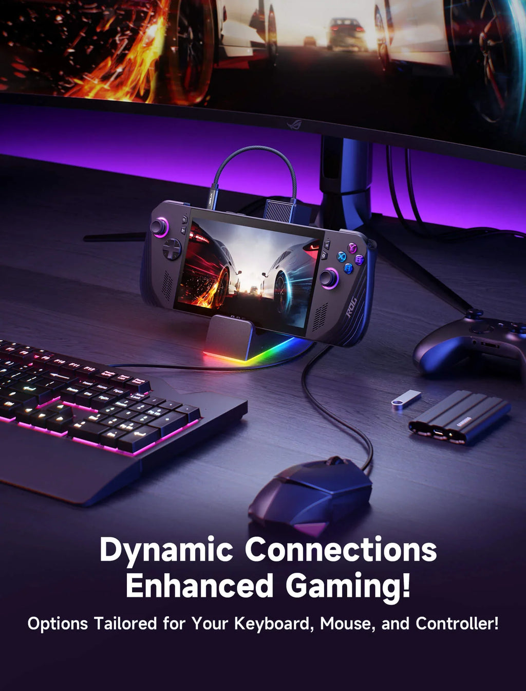 Docking Station Compatible with ASUS ROG Ally X/ROG Ally 7-i