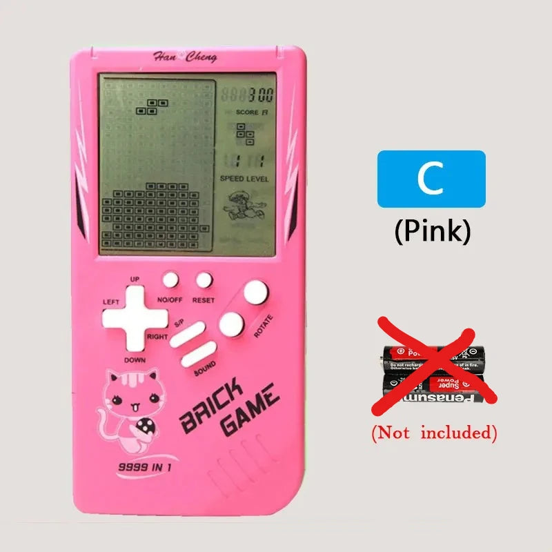 Vintage Brick Handheld Game Console Retro Pocket Gaming Machine Precise Control Buttons Multiple Shell Hues Sharp LCD Panel