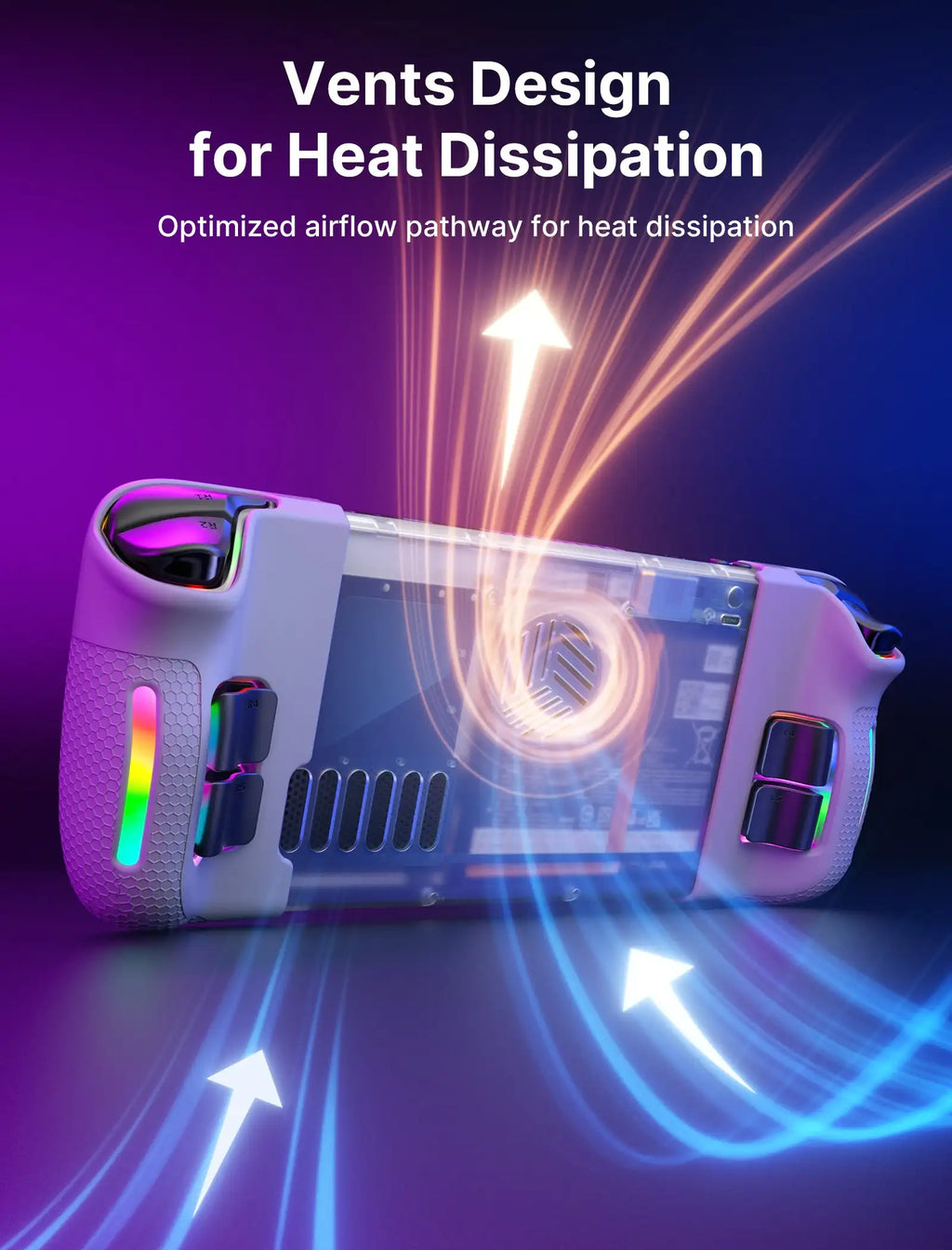 Transparent Back Plate RGB Version for Steam Deck DIY Clear 