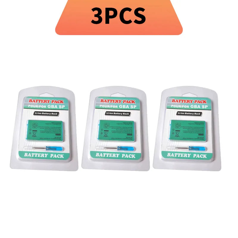 850mAh Rechargeable Battery&Screwdriver Kit For Game GBA SP for Boy Advance / GBA SP Replacement Lithium-ion Battery