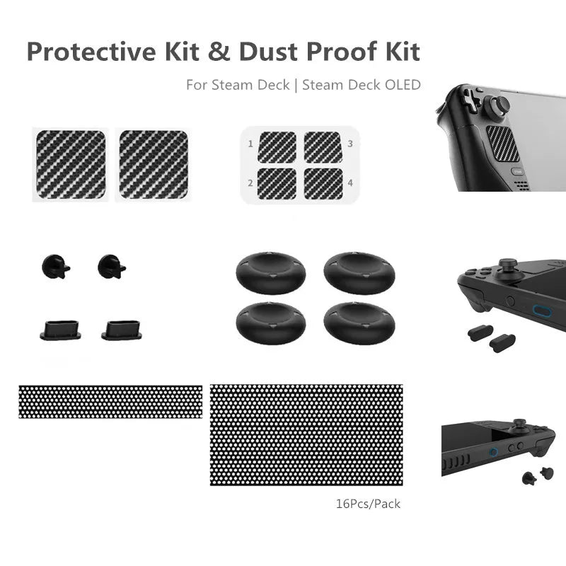 Protective Kit For Steam Deck OLED Dust Proof Kit Button Sti