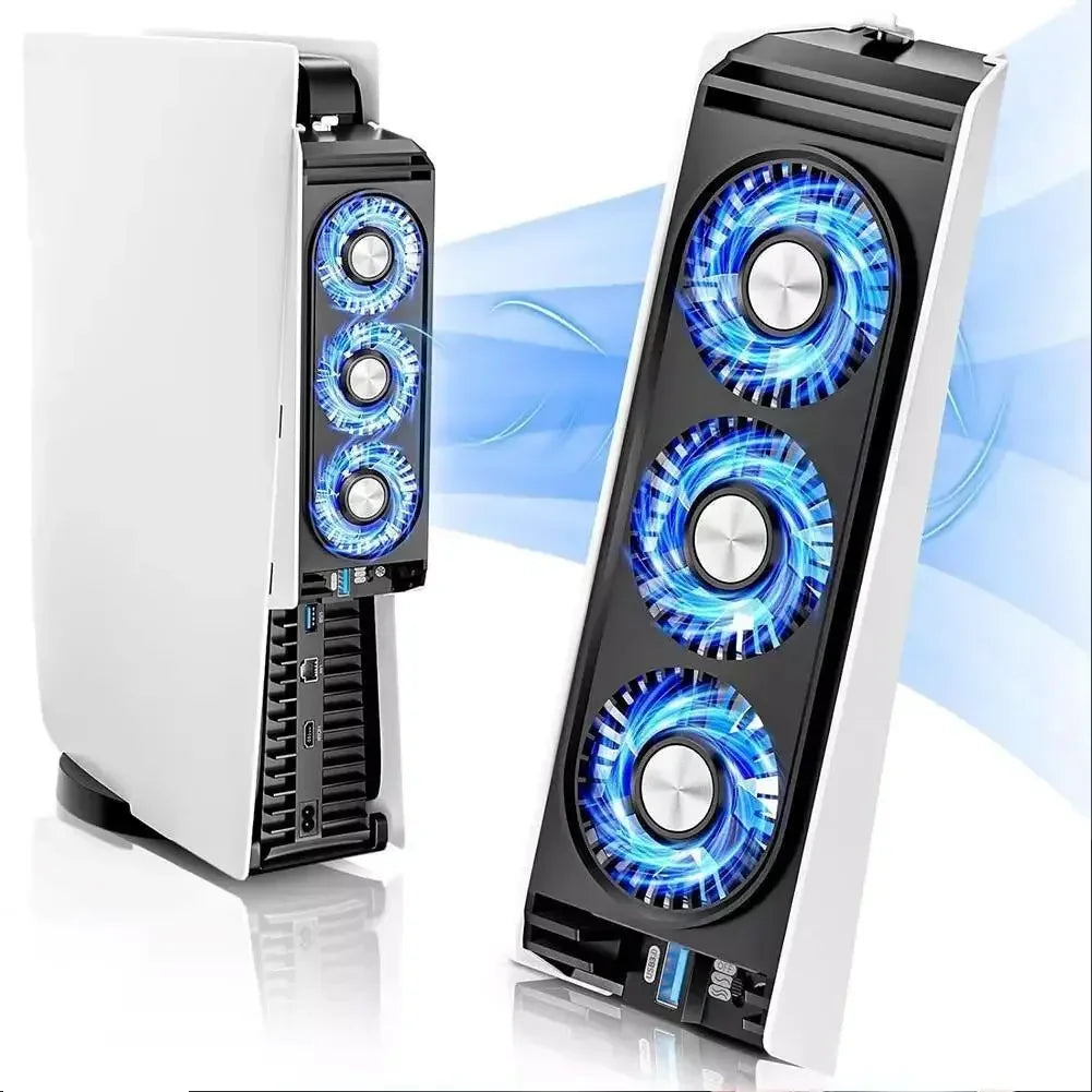 Cooling Fan for PS5/PS5 Silm Game Console with LED High-Spee
