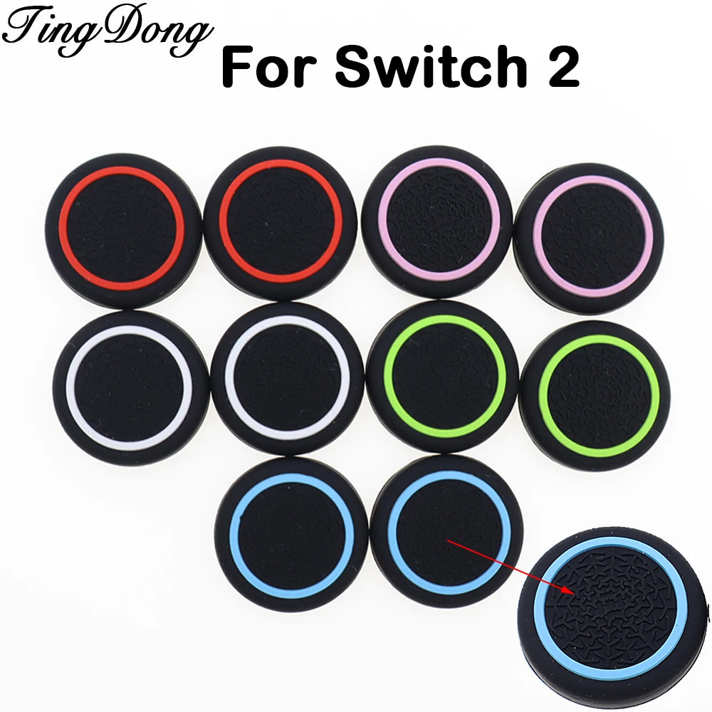 10PCS ThumbSticks Grips Caps for Switch 2 Joy-Con Silicone J